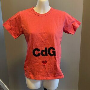 Comme des Garcons PLAY Red Crew Neck T-Shirt